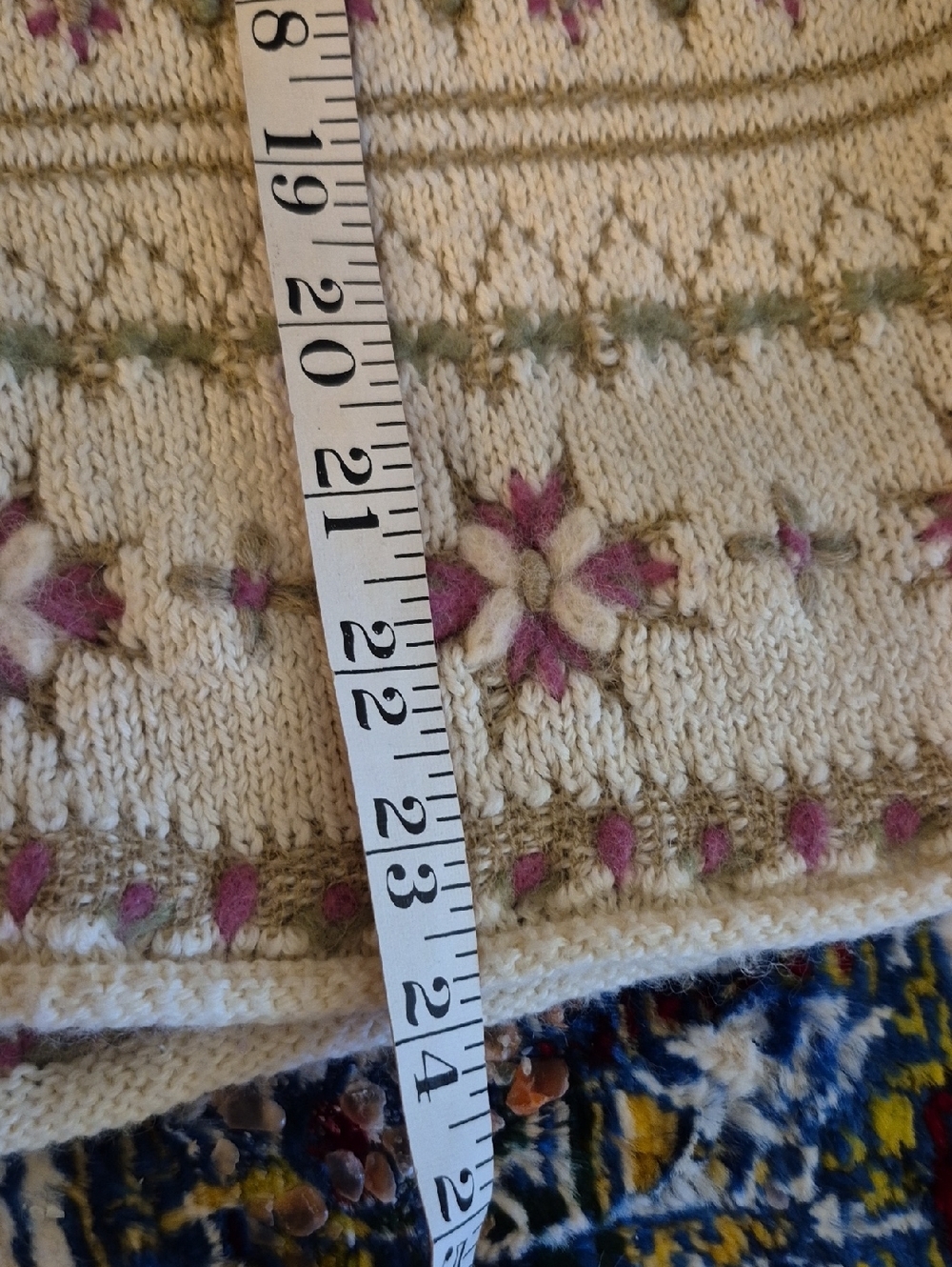 Woolrich Womens Floral Knit Full Zip Sweater Vest. Sz.L.(#2013D) vintage 90's. - Picture 10 of 16